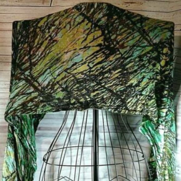 ‼️Cynthia Rowley Viscose Scarf Wrap Shawl Green‼️ - Picture 6 of 6